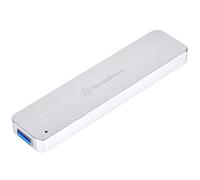 SilverStone SST-MS09S - Carcasa para Discos Externa con USB 3.1 Tipo C para M.2 SATA SSD, Plata