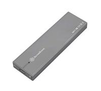 Silverstone SST-MS11C - M.2 PCIe NVM Externa SSD, USB 3.1 Gen. 2 Tipo C, Interfaz de 10 Gbps, Compatible con 2242, 2260 y 2280 PCIe NVMe M.'2 SSD (tecla M), Gris Oscuro