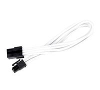 SilverStone SST-PP07-IDE6W - Cable enfundado Extensor 25cm 6 Pines a PCI-E 6 Pines, Blanco