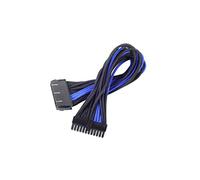 SilverStone SST-PP07-MBBA - Cable Extensor enfundado 30cm Placa Base 24pines a 24pines, Negro Azul
