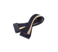 SilverStone SST-PP07-MBBG - Cable Extensor enfundado 30cm Placa Base 24pines a 24pines, Negro Dorado
