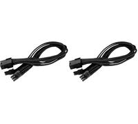 SilverStone SST-PP07-PCIB - Cable de extensión de fuente de alimentación de 25 cm 8 pines a PCI-E 6 + 2 pines, negro (Paquete de 2)