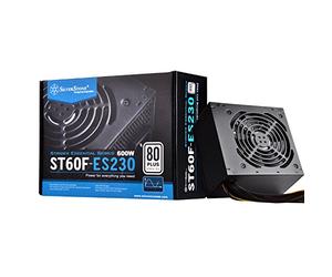 SilverStone SST-ST60F-ES230 - Serie Strider Essential, 600W 80 Plus 230V EU ATX PC Fuente de alimentación, 120mm