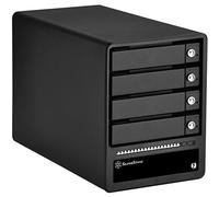 SilverStone SST-TS433-TB - Carcasa para disco duro externo Thunderbolt 2 con almacenamiento Raid de 4 bahías, Acepta HDD o SSD de 2,5” o 3,5”, negro