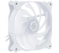 SilverStone Technology Air Blazer 120RW, PWM, ARGB, 120 mm, marco blanco, aspas de ventilador translúcidas, rodamiento hidráulico, SST-AB120RW-ARGB