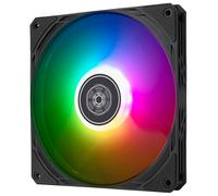 SilverStone Technology Air Slimmer 140 Ventilador delgado de 140 mm de rendimiento mejorado con PWM de rango completo, iluminación ARGB y tecnología Shark Force (SST-AS140B-ARGB)