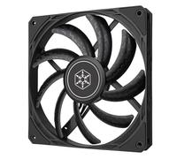 SilverStone Technology Air Slimmer 140 Ventilador delgado de 140 mm de rendimiento mejorado con tecnología PWM de rango completo y Shark Force (SST-AS140B)