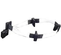 SilverStone Technology Cable de alimentación de extensión con Funda con 1 Conector SATA de 4 Pines a 4 Conectores SATA (PP07-BTSW)