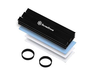 SilverStone Technology Disipador térmico de aleación de Aluminio con múltiples Almohadillas térmicas para PCIE NVME M.2 o SATA M.2 TP02-M2