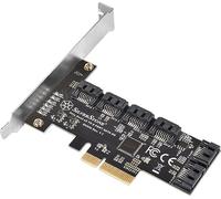 SilverStone Technology ECS06, Tarjeta Express PCI No- Raid Gen 3 x 2 de 6 Puertos SATA Gen 3 (6Gbps), SST-ECS06