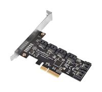 SilverStone Technology ECS06 - Tarjeta PCI Express Gen3 x2 de 6 Puertos SATA Gen3 (6 Gbps) no Raid (Compatible con TAA)
