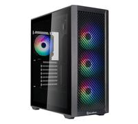 SilverStone Technology Fara 515XR Chasis ATX Torre Mediano con Soporte para disipador Dual e Impresionante iluminación arcoíris,Negro,SST-FA515XR-BG
