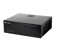 SilverStone Technology GD04B-3.0-USA - Carcasa de Ordenador con Panel Frontal de Aluminio y Cuerpo SECC Micro ATX HTPC con 2 Puertos USB 3.0 Frontales, Color Negro