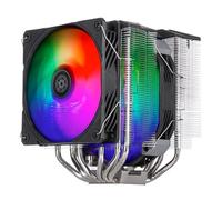 SilverStone Technology Hydrogon D140 ARGB Disipador para CPU de torre dual de alto rendimiento que dispone de seis tubos isotérmicos de cobre y ventiladores ARGB duales SST-HYD140-ARGB