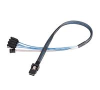 SilverStone Technology Silverstone - Minisas de 36 Pines Sff-8087 (Objetivo) a SATA de 7 Pines (Host) + Cable de Banda Lateral 0,5 m CPS03-RE componentes Otros RL-CPS03-RE