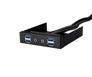 SilverStone Technology SST-FP32B-E - Panel Frontal (3,5", 4 Puertos USB 3.0 con Audio HD), Color Negro