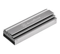 SilverStone Technology TP04, Kit de refrigeración para SSD M.2 de aleación de Aluminio, Gris Titanio, SST-TP04T (SST-TP04)