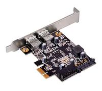 Silverstone tek PCI Express Card con Dos Puertos externos USB 3.0 y Conector Interno de Doble Puerto de 19 Pines (EC04-E)