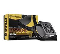 Silverstone tek SST-ET550-G - Fuente de alimentación con Cable Fijo Dorado de 550 W 80 Plus Gold con Cables Planos Negros y Curva de Ventilador silencioso