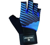 Silverton Guantes Cross Grip, Unisex, Negro/Azul, Large