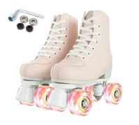 Silvertree Patines de ruedas para mujeres y hombres, de piel sintética, de alta calidad, para adultos, patines de cuatro ruedas, brillantes, para niñas y niños, unisex (38-hombres: 5.5-mujeres: 7)