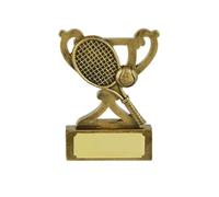SilverTrophy Mini trofeo de tenis Gold Award - Jugador del partido, MVP, Most Aces, Best: Serve, Backhand & Forehand, Ganador, Más Mejorado, Rally más largo, Raqueta y Pelota, Grabado del Club de
