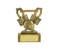 SilverTrophy: Premio de trofeo de mini copa de carreras de automovilismo - Premio de fiesta de carreras, eventos de F1, mecánicos, ingenieros, bandera a cuadros, casco, pista de carreras de kart,