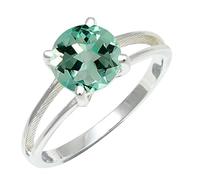 SILVERTROVE Anillo chapado en plata con piedras preciosas Acquamarina coltivato in laboratorio para hombre y mujer Joyería CRG1258AY_53 (169)