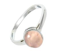 SILVERTROVE Anillo de banda con piedras preciosas Cuarzo rosa para hombre y mujer, plata de ley 925, joyería hecha a mano CRG1156BX_62 (19.7)