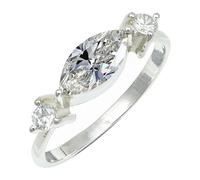 SILVERTROVE Anillo de banda con piedras preciosas Moissanite para hombre y mujer, plata de ley 925, joyería hecha a mano CRG1249BD_65 (20.7)