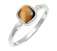 SILVERTROVE Anillo de banda con piedras preciosas Occhio di tigre, plata de ley 925, para hombre y mujer, todos los tamaños, joyería CRG1245CC_50 (15.9)