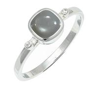 SILVERTROVE Anillo de banda con piedras preciosas Pietra di luna grigia, plata de ley 925, para hombre y mujer, todos los tamaños, joyería CRG1245BQ_65 (20.7)