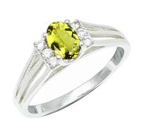 SILVERTROVE Anillo de banda con piedras preciosas Quarzo limone coltivato in laboratorio, plata de ley 925, para hombre y mujer, todos los tamaños, joyería CRG1241BA_49 (15.6)