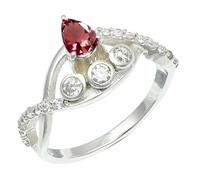 SILVERTROVE Anillo de banda con piedras preciosas Tormalina rosa coltivato in laboratorio para hombre y mujer, plata de ley 925, joyería hecha a mano CRG1253AR_57 (18.1)