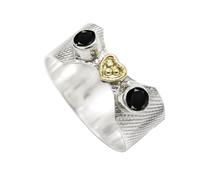 SILVERTROVE Anillo de Plata de Ley 925 con piedras preciosas de ónix negro, de regalo llamativo para hombres y mujeres, joyería hecha a mano CRG1096AE_51 (16.2)