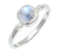 SILVERTROVE Anillo de plata de ley 925 con piedras preciosas Pietra di luna arcobaleno para hombre y mujer. Artículo de regalo. Joyería CRG1245BO_53 (16.9)