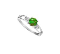 SILVERTROVE Anillo de plata de ley 925 con piedras preciosas Turchese verde ramato para hombre y mujer. Artículo de regalo. Joyería artesanal CRG1238BJ_51 (16.2)