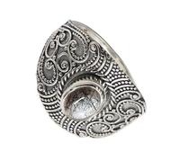 SILVERTROVE CRG1084AA - Anillo de plata de ley para hombres y mujeres, de todos los tamaños, joyería hecha a mano, Metal Gema, cuarzo rutilado negro