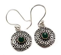 SILVERTROVE Jade verde, pendiente colgante de plata de ley 925, joyería artesanal, CEG04CD