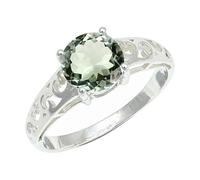 SILVERTROVE piedras preciosas Ametista verAnillo de chapado en plata hombre y mujer. Artículo regalo. Joyería artesanal CRG1254AL_65 (20.7)