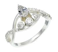 SILVERTROVE piedras preciosas CZ Anillo de meditación chapado en plata hombre y mujer joyería regalo hecha a mano CRG1253AH_65 (20.7)