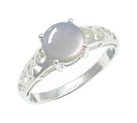 SILVERTROVE piedras preciosas Pietra di luna bianca Anillo de chapado en plata hombre y mujer todos los tamaños joyería CRG1254BP_63 (20.1)