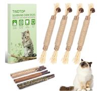 Silvervine - Palitos masticables para gatos, paquete de 10 juguetes masticables naturales para limpieza de dientes de gatitos, cuidado dental Matatabi, aumenta el apetito, calma la ansiedad y el