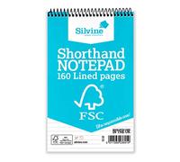 Silvine 160 Page 8x5" Shorthand Notebook, FSC. Ruled 8mm Feint - Ref FSC160 [Pack of 10]