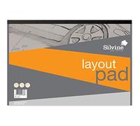 Silvine A3LP A3 - Bloc de notas (80 páginas, papel semitransparente, 50 g/m²), color naranja y transparente
