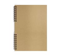 Silvine - Cuaderno de bocetos (A4, encuadernado con alambre, 80 páginas, 40 hojas), papel kraft de 100 g/m², con tapa dura de kraft.