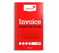 Silvine Cuaderno de facturas duplicado, numerado del 1 al 100 con hoja de índice (210 x 127 mm)