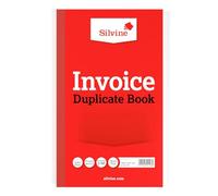 Silvine Libro de facturas duplicadas de 8 x 5 pulgadas, numerado del 1 al 50 con hoja de índice