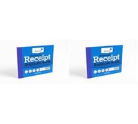 Silvine Libro de recibos duplicado autocopiativo de 5 x 4 pulgadas, numerado del 1 al 50 con hoja de índice (Paquete de 2)