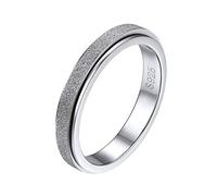 Silvora Alianza Plata 925 Anillo para Estres, Anillo Matrimonio Hombre Talla 25 (64.6mm)